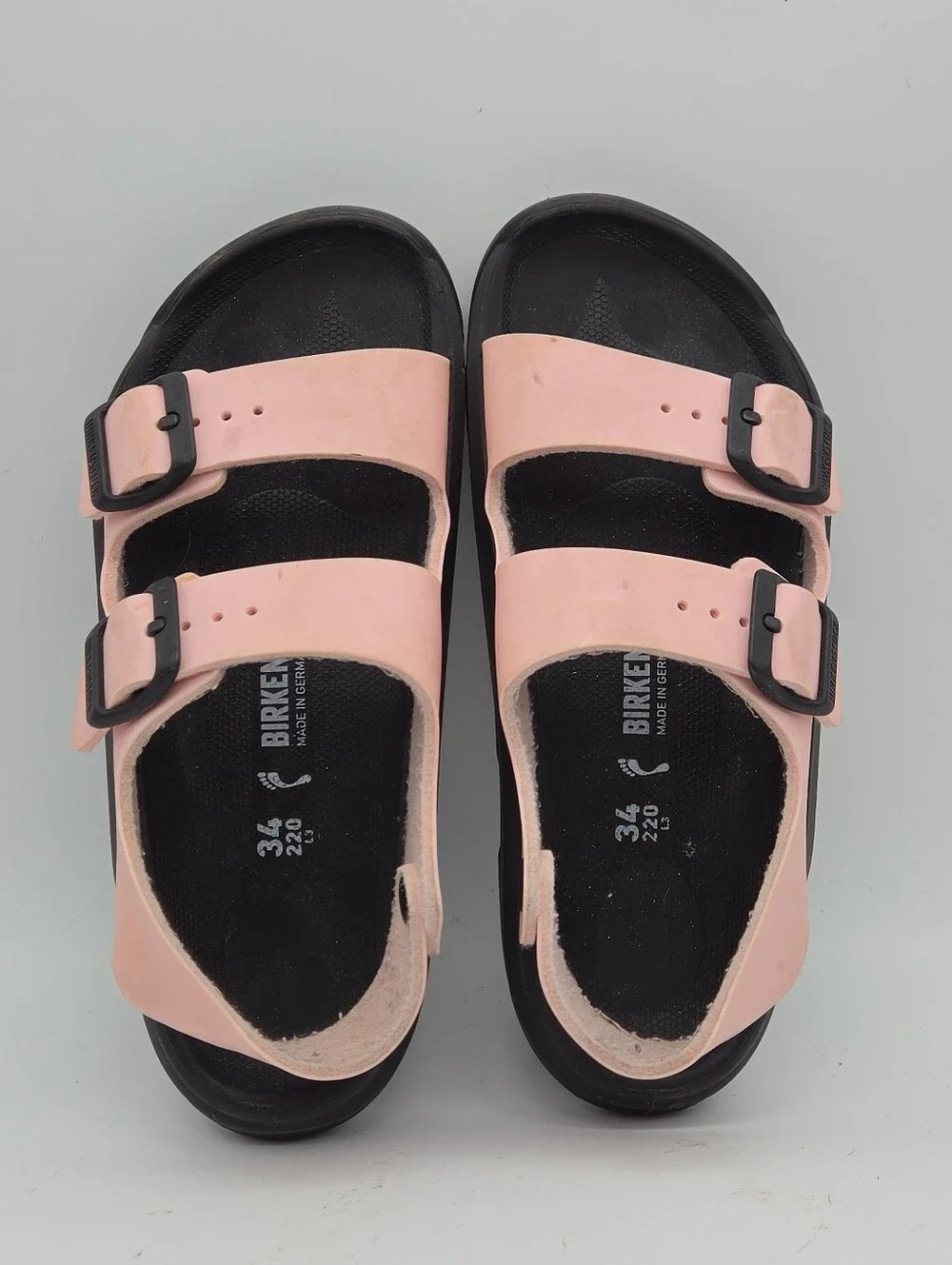 Birkenstock Mogami Kids Waterproof Sandals Pink Black Size 34 3 - 3.5
